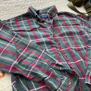 Towncraft Men's Plaid Button Down Shirt - Red, Green, Gray